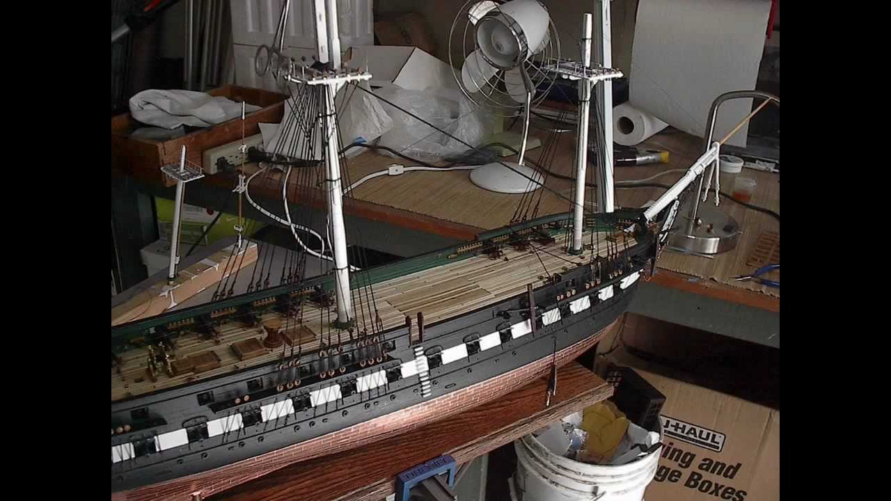 Building Wooden Model Ship USS Constitution by Bill - YouTube