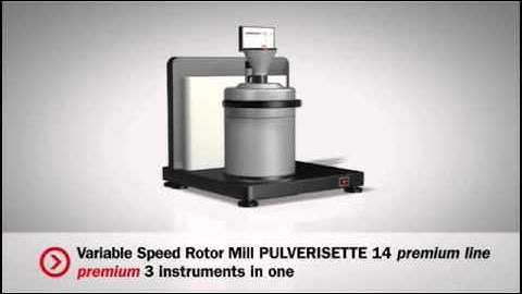 Variable Speed Rotor Mill PULVERISETTE 14 premium line via Fritsch