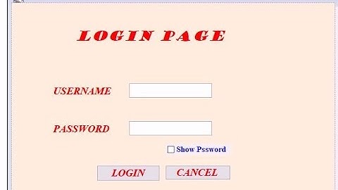 Login form Java ECLIPSE