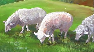 How to Paint Sheep in Acrylics Beginner RealTime Tutorial