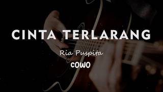 CINTA TERLARANG // Ria puspita // KARAOKE GITAR AKUSTIK NADA COWO ( MALE )