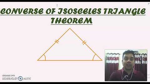 Converse Of Isosceles Triangle Theorem | Proof