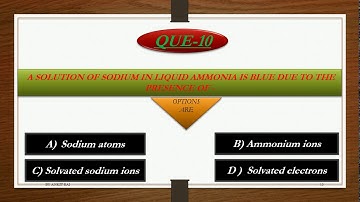 MOSTLY ASKED QUESTIONS FROM s block elements(M.C.Q) part 1