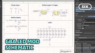 Game Boy Advance LED Mod Kit Schematic Design - RetroSix