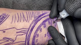 Black & Gray tattoo | Time lapse