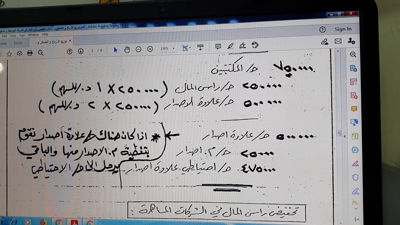 زيادة رأس المال في الشركة المساهمة