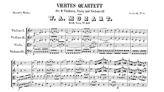 Mozart - String Quartet No. 4 in C, K. 157 (Score)
