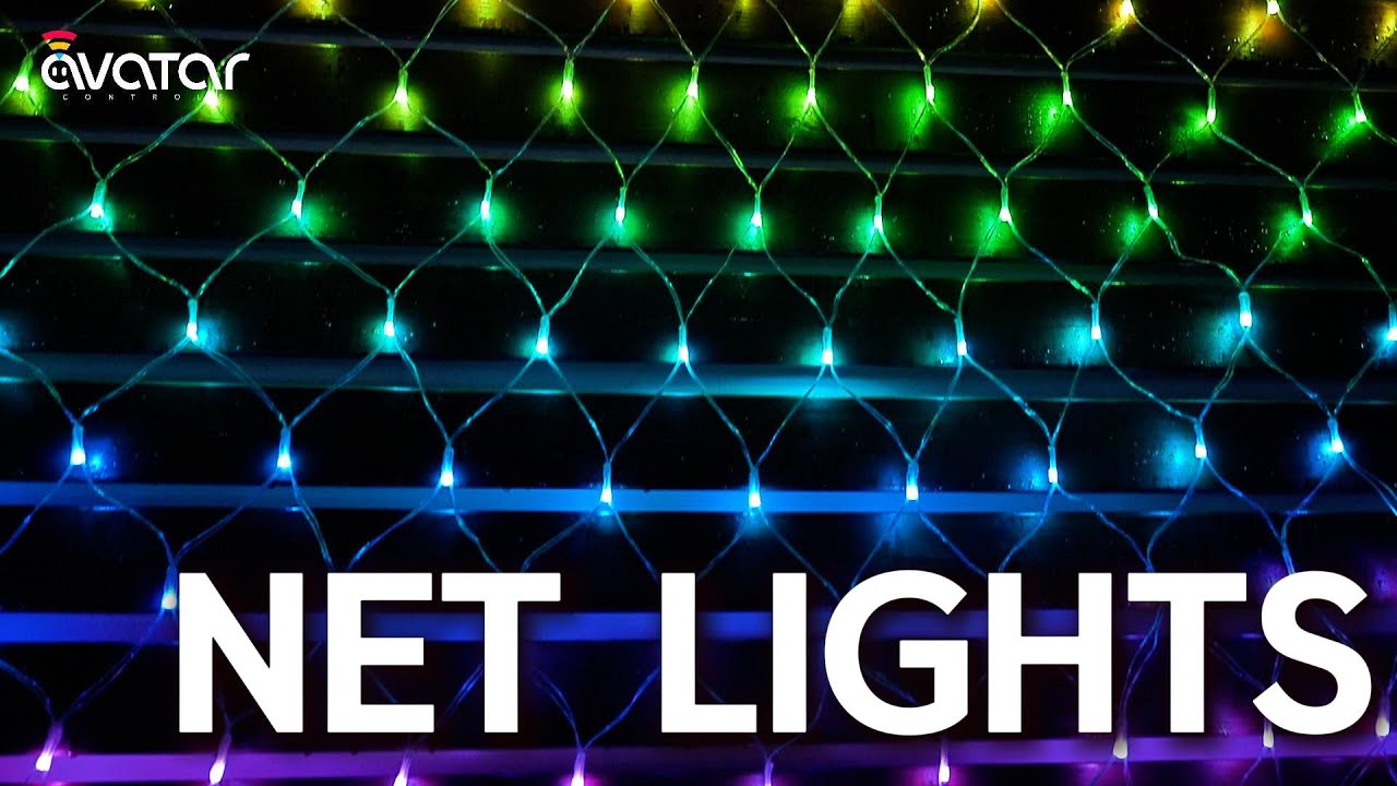 Dynamic Net Lights Halloween Christmas Outdoor Decoration with Programmable RGB Fairy Lights