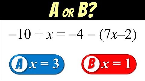 Only 1 in 5 can solve this equation!
