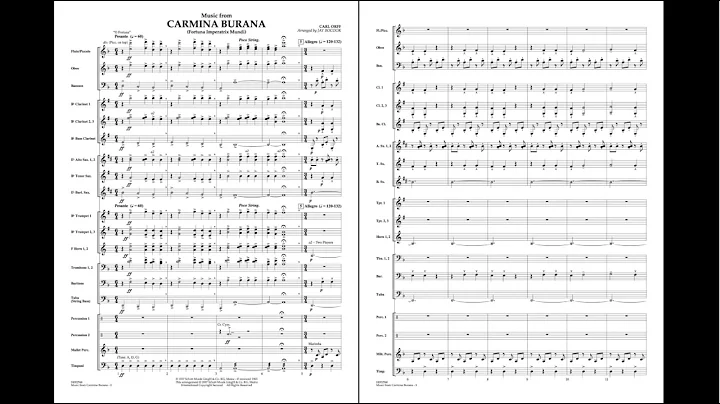 Music from Carmina Burana by Carl Orff/arr. Jay Bo...