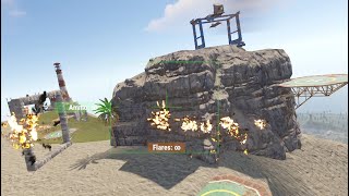 Minicopter combat with guns [RUST]