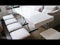 Compact White Glass Box Coffee Table Demonstration Compact White Glass Box Coffee Table Demonstration