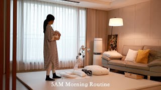5 AM, morning routine of diligently cleaning and organizing, Newborn baby care, Housekeeping