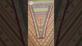 Easy V Placket Neck Design | sewing tips | #shortvideo #viralvideo #fashion