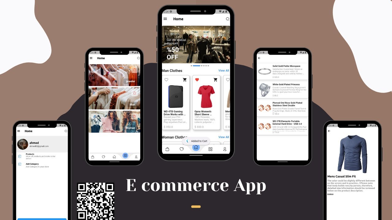 Flutter E commerce Applications | .net backend - YouTube