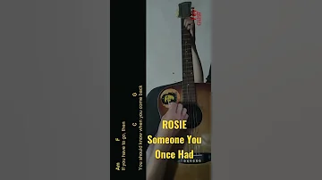 ROSIE - Someone You Once Had Guitar Chords cover #shorts