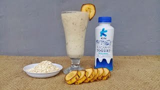 BANANA YOGURT OATMEAL SMOOTHIES || MINUMAN SEHAT KEKINIAN