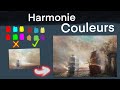 Comment peindre une toile. Partie 2. Harmonie des couleurs/ pinceaux/ technique peinture à l’huile