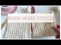 Even moss stitch easy crochet tutorial  learn to crochet with modern made