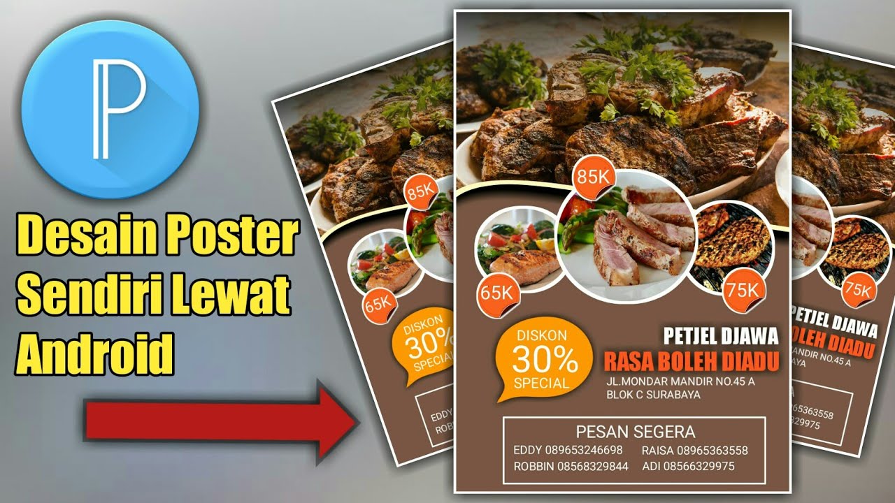  Desain  Poster  sendiri di  Android  How to Design Food Poster  