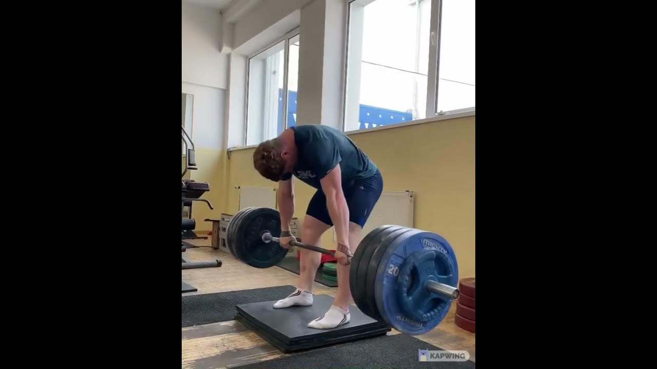 Vadim Kozevnikov Rounded Back Deadlift (190kg / 418lb x 4) YouTube