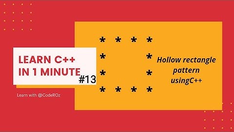 #13 Print hollow rectangle using C++👨‍🎓||c++ tutorial