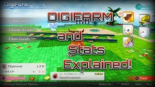 Digimon Story Cyber Sleuth | Digifarm & Stats explained (PS4 PS VITA PS TV) Cybersleuth Explaining Types Attributes