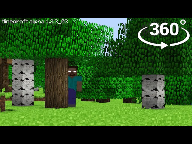 Herobrine in 360° - Minecraft [VR] 4K Horror Video 