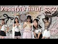 350 huge yesstyle tryon haul  20 items trendy aesthetic clothes  kbeauty coquette acubi