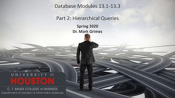 Modules 13.1-13.3 Part 2: Hierarchical Queries