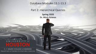 Modules 13.1-13.3 Part 2: Hierarchical Queries
