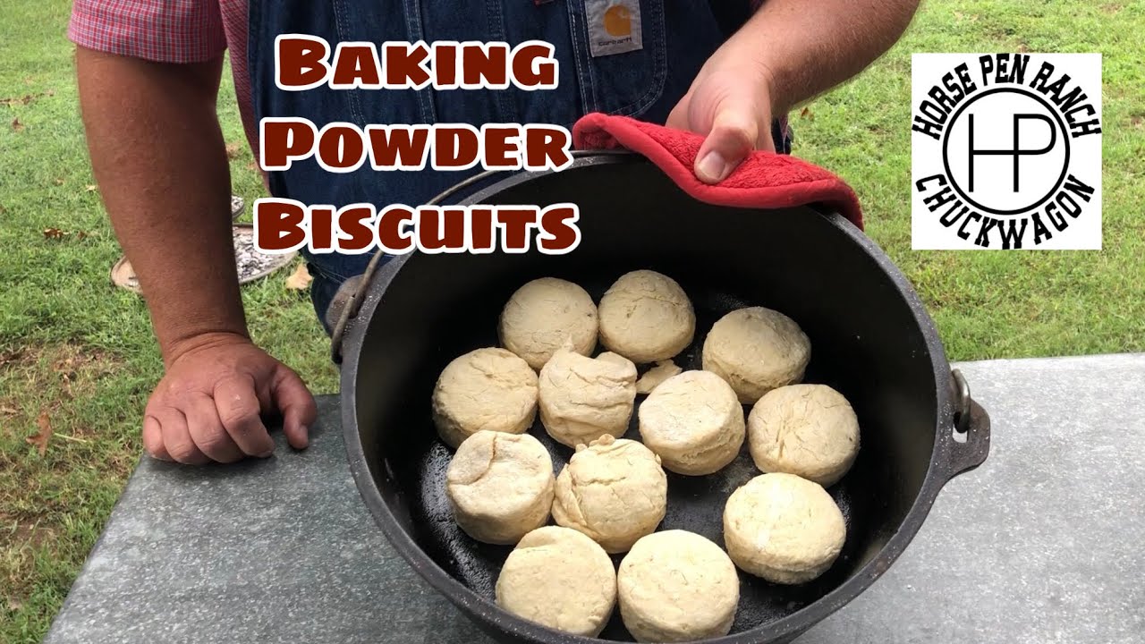 Dutch Oven Biscuits (baking powder biscuits) YouTube