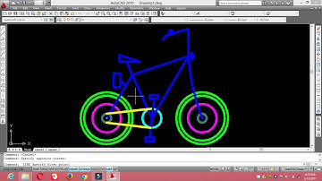 How to make 2d bicycle drawing using Autocadd 2010 in hindi