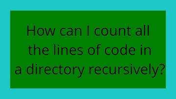 How can I count all the lines of code in a directory recursively?