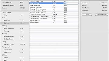 Ez Budget for Mac - How to transfer money between envelopes