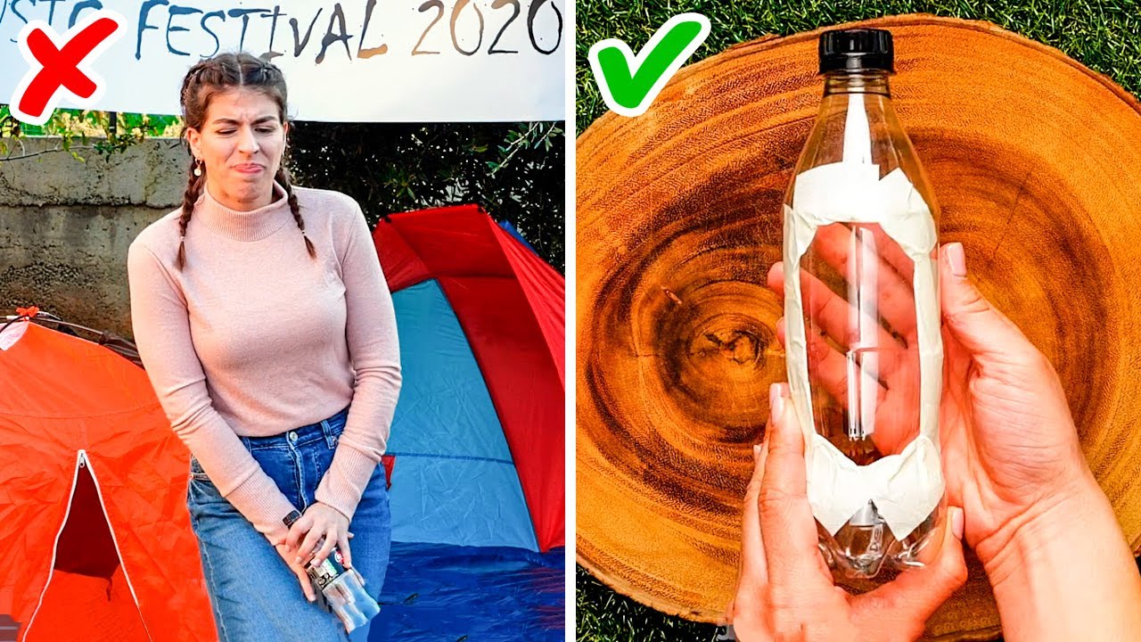 FESTIVAL HACKS THAT WILL SAVE YOUR LIFE || Camping Tricks For Every