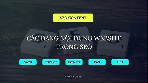 CÁC DẠNG NỘI DUNG WEBSITE TRONG SEO | SEO CONTENT | TOPIC CONTENT - HAU NV Digital
