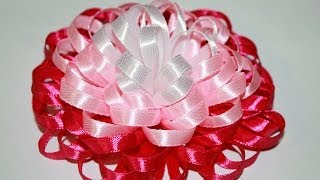 Канзаши пышный бант (мастер класс) / DIY Kanzashi(Спасибо за Like и за подписку ♥♥♥ Здравствуйте! Меня зовут Настя, и в этом видео мы сделаем пышный бант..., 2014-01-08T09:00:00.000Z)