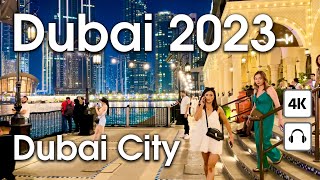 Dubai 🇦🇪 Burj Khalifa, Night City Center [ 4K ] Walking Tour, UAE screenshot 5