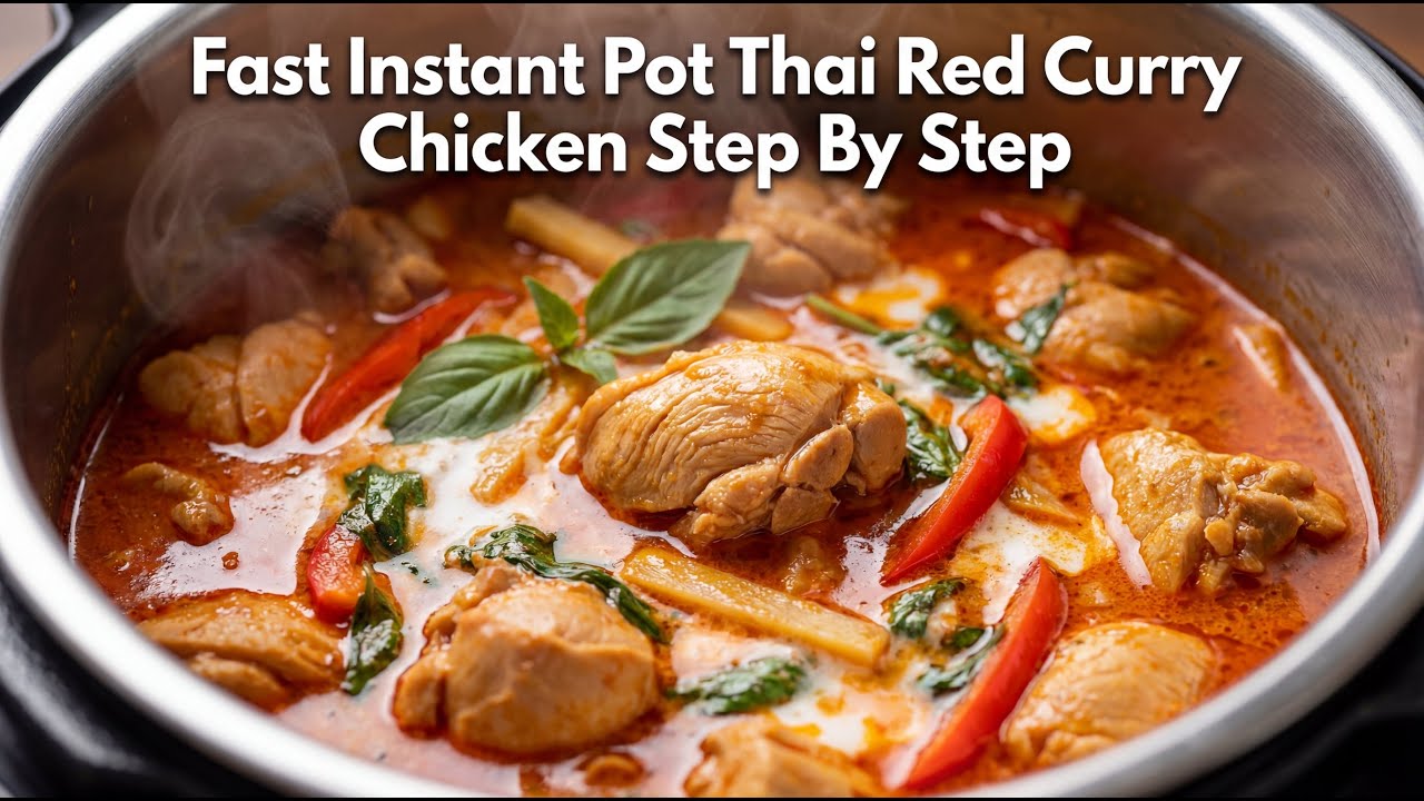 Fast Instant Pot Thai Red Curry Chicken Cooking Guide Step By Step
