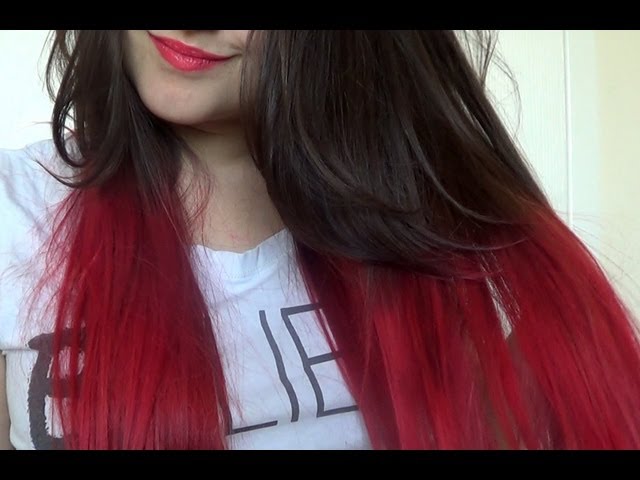 How To Red Dip Dye Hair Youtube