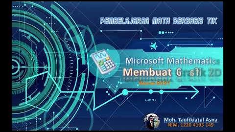 Praktik Microsoft Mathematics Pc || Membuat Grafik 2D