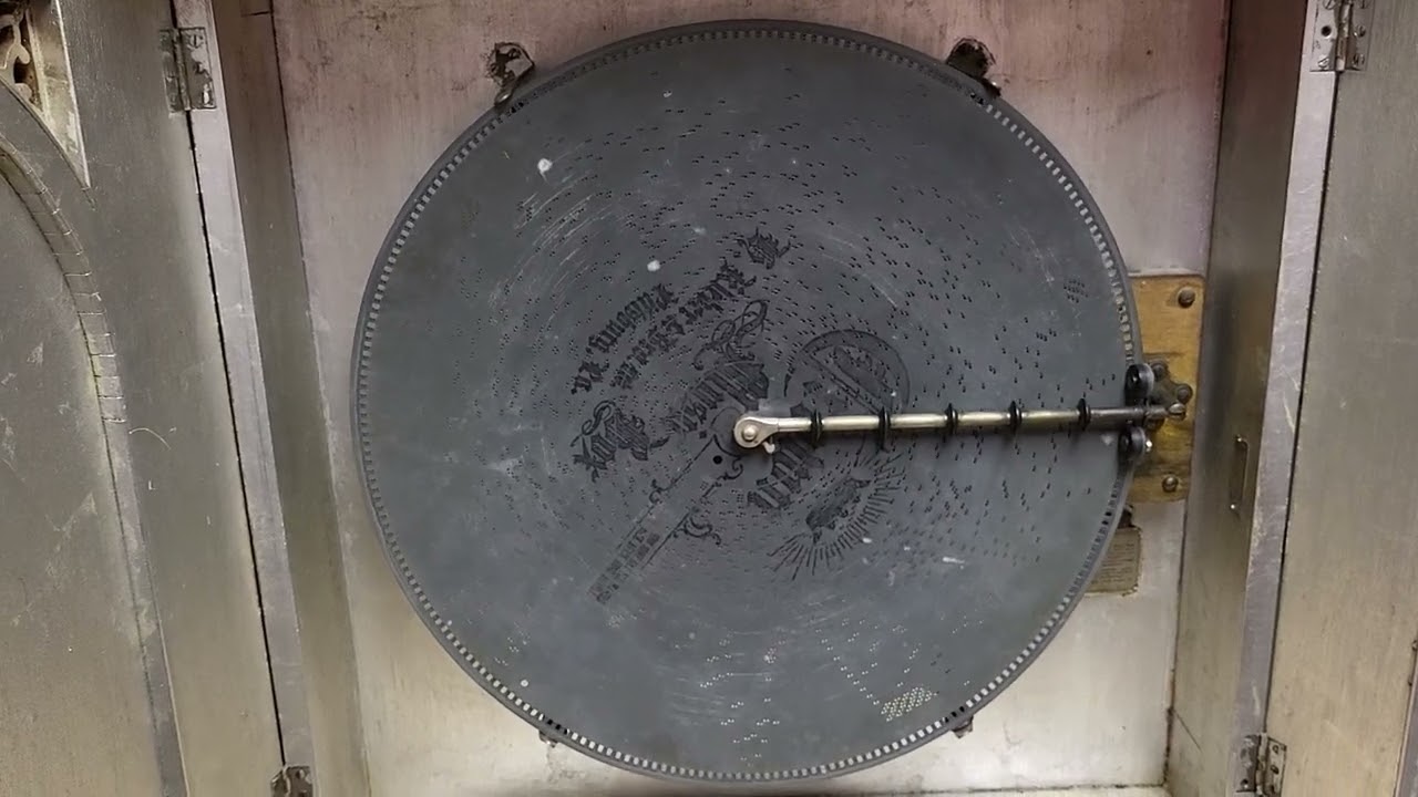 Crown 20.5" music box plays disc 5098, "Someday I'll Wander Back Again"