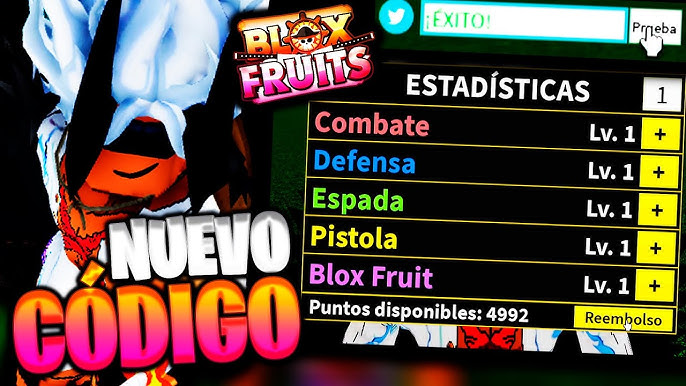 TODOS OS CÓDIGOS DE RESET DE STATUS NO BLOX FRUIT!!!! #2k