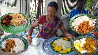 Cheapest RoadSide Unlimited Meals | Indian Street Food | #Meals #Vegmeals #NonVegMeals