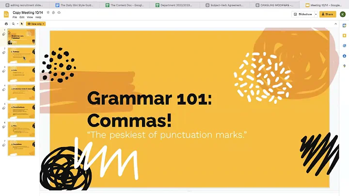 Copy editing grammar tutorial