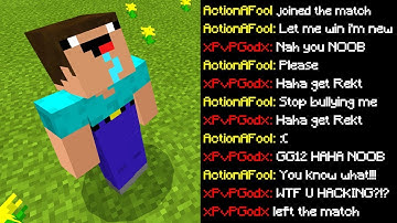 I Pretended To Be A Noob In Minecraft, Then DESTROYED BULLIES (Hypixel Bridge)