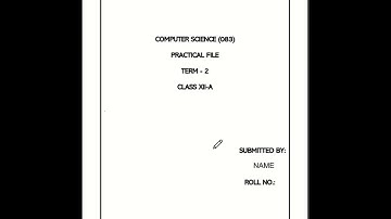 Class 12 Computer Science Term-2 Practical File(Link in the description)