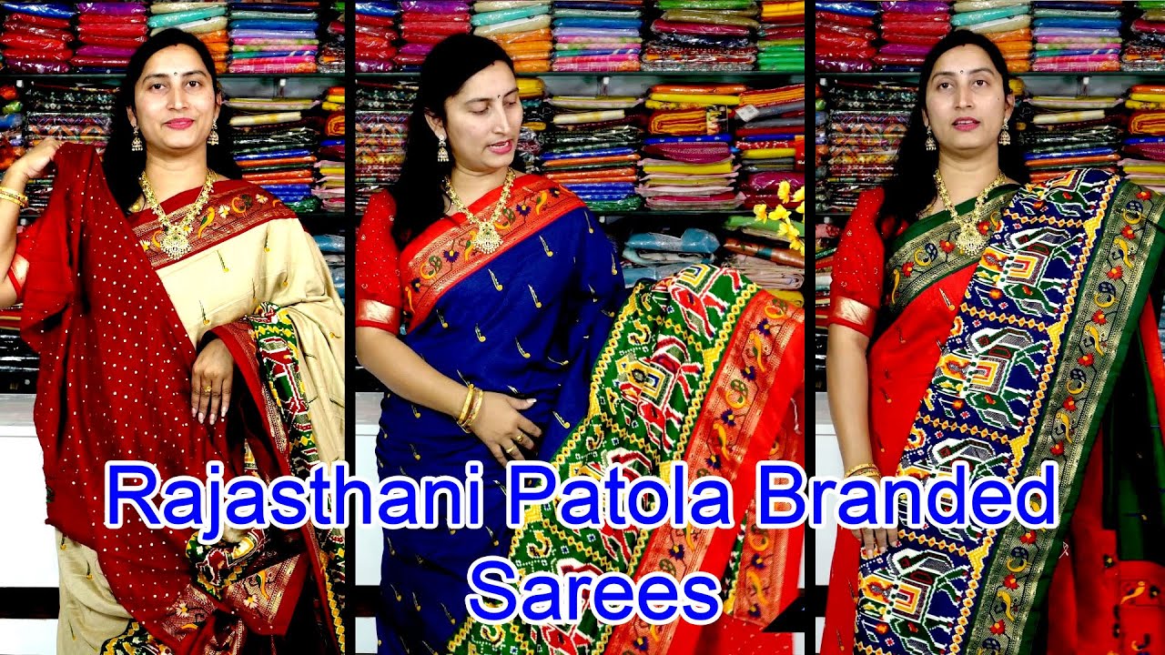 Rajasthani Patola Branded Sarees Trending Collections #onlineshopping #silk  #narayanpet #georgette 