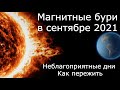 Магнитные бури в сентябре 2021 года